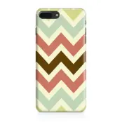 Skal till Apple iPhone 7 Plus - Retro ränder - Brun