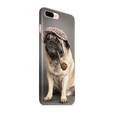 Skal till Apple iPhone 7 Plus - Sömmar - Rutmönster Svart