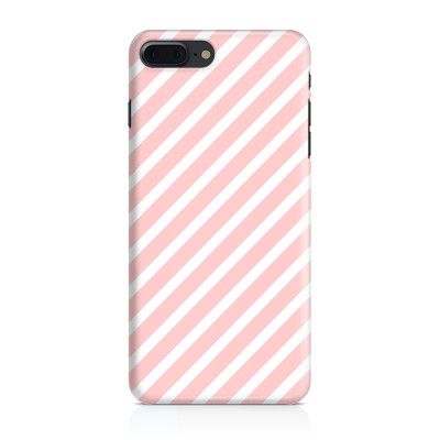 Skal till Apple iPhone 7 Plus - Stripes - Ljusrosa