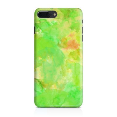 Skal till Apple iPhone 7 Plus - Vattenfärg - Grön/Gul