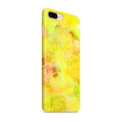 Skal till Apple iPhone 7 Plus - Vattenfärg - Grön/Orange