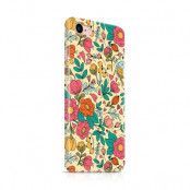 Skal till Apple iPhone 7 - Retro Blommor - Beige