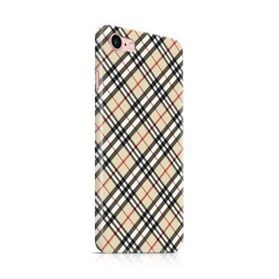 Skal till Apple iPhone 7 - Rutig diagonal - Beige
