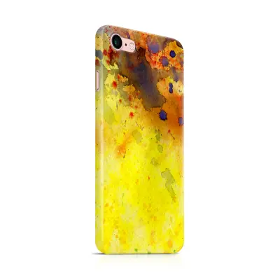 Skal till Apple iPhone 7 - Vattenfärg - Gul/Blå