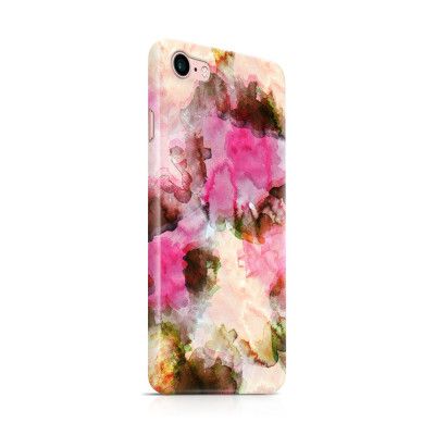 Skal till Apple iPhone 7 - Vattenfärg - Svart/Ljusrosa