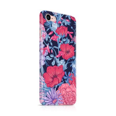 Skal till Apple iPhone 7/8 - Blommor - Svart