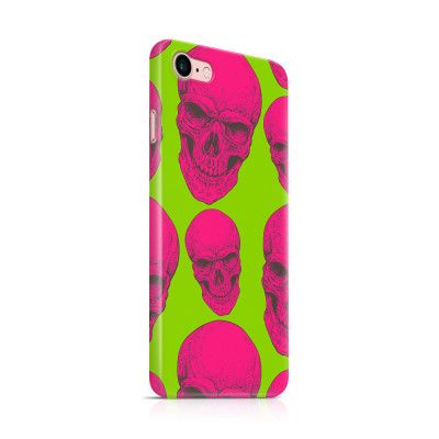 Skal till Apple iPhone 7/8 - Dödskallar - Magenta