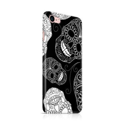 Skal till Apple iPhone 7/8 - Glada dödskallar - Svart