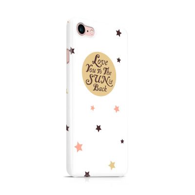 Skal till Apple iPhone 7/8 - Love you to the moon and back - Beige
