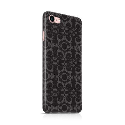 Skal till Apple iPhone 7/8 - Mönstrad tapet - Svart/Grå