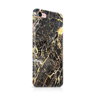 Skal till Apple iPhone 7/8 - Marble - Svart/Gul