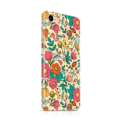Skal till Apple iPhone 7/8 - Retro Blommor - Beige