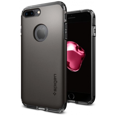 Spigen Hybrid Armor (iPhone 8/7) - Gun metal/transparent