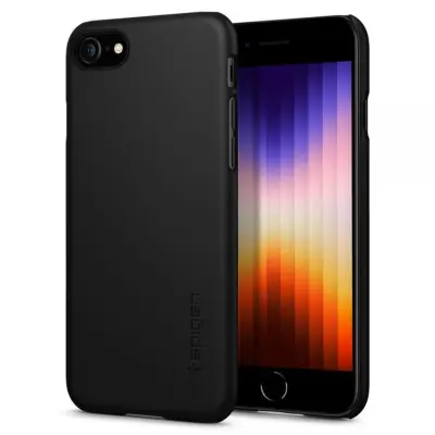 Spigen Thin Fit Skal iPhone 7/8/SE (2020/2022) - Svart