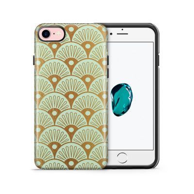Tough mobilskal till Apple iPhone 7/8 - Bågar - Guld/Mint
