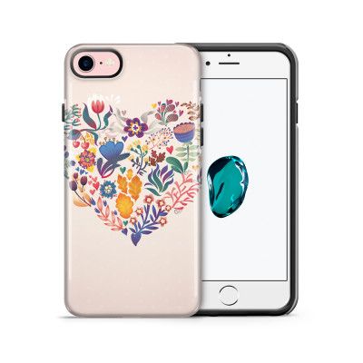Tough mobilskal till Apple iPhone 7/8 - Blommigt hjärta