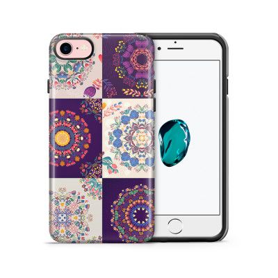 Tough mobilskal till Apple iPhone 7/8 - Blommigt lapptäcke