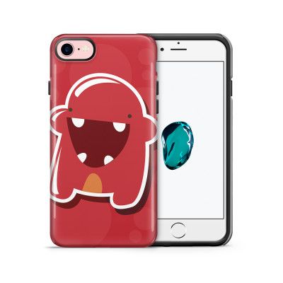 Tough mobilskal till Apple iPhone 7/8 - Bubbelmonster - Röd
