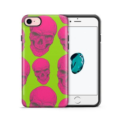 Tough mobilskal till Apple iPhone 7/8 - Dödskallar - Magenta