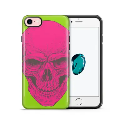 Tough mobilskal till Apple iPhone 7/8 - Dödskalle - Magenta