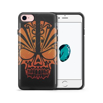 Tough mobilskal till Apple iPhone 7/8 - Dödskalle - Orange