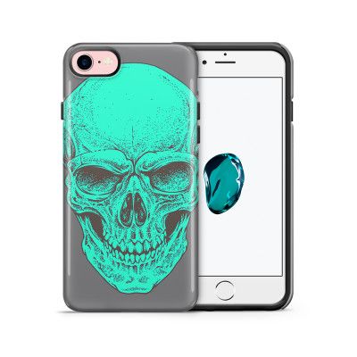 Tough mobilskal till Apple iPhone 7/8 - Dödskalle - Turkos