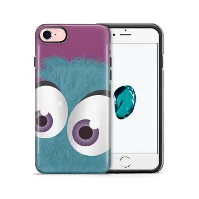 Tough mobilskal till Apple iPhone 7/8 - Fuzzy monster - Blå