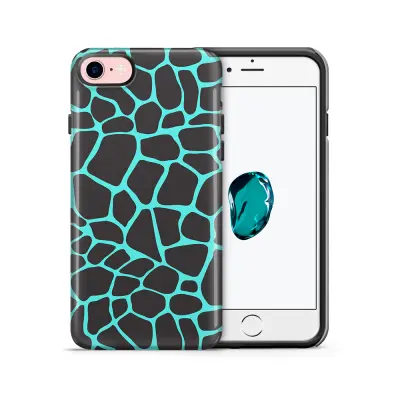 Tough mobilskal till Apple iPhone 7/8 - Gepard - Neonblå