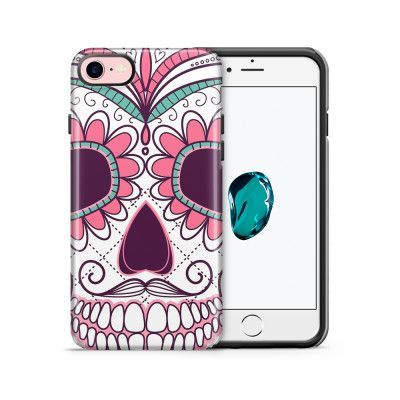 Tough mobilskal till Apple iPhone 7/8 - Glad dödskalle - Rosa