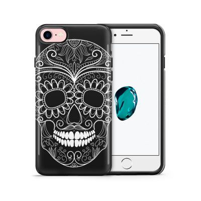 Tough mobilskal till Apple iPhone 7/8 - Glad dödskalle - Svart