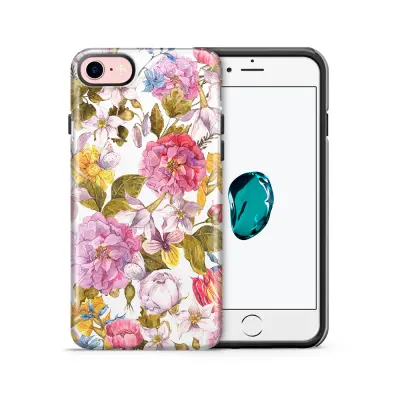 Tough mobilskal till Apple iPhone 7/8 - Hortensia - Vit