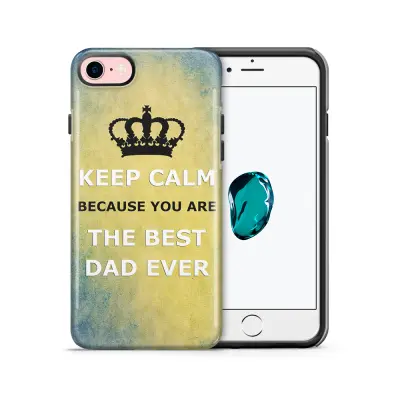 Tough mobilskal till Apple iPhone 7/8 - Keep Calm - Best dad