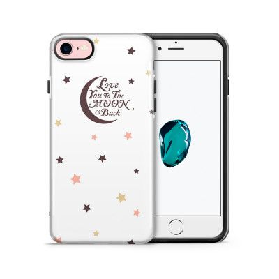 Tough mobilskal till Apple iPhone 7/8 - Love you to the moon and back - Brun