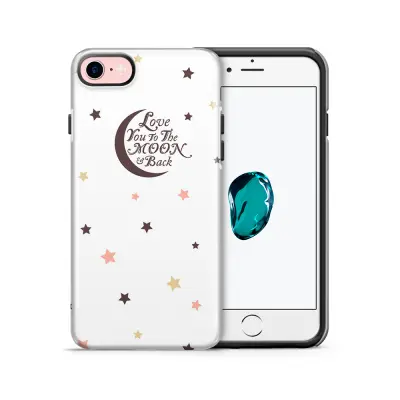 Tough mobilskal till Apple iPhone 7/8 - Love you to the moon and back - Brun