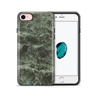 Tough mobilskal till Apple iPhone 7/8 - Marble - Grön/Svart