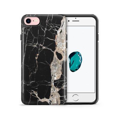 Tough mobilskal till Apple iPhone 7/8 - Marble - Svart