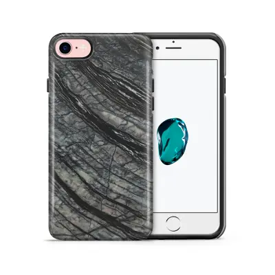 Tough mobilskal till Apple iPhone 7/8 - Marble - Svart/Grå