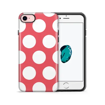 Tough mobilskal till Apple iPhone 7/8 - Polka - Magenta