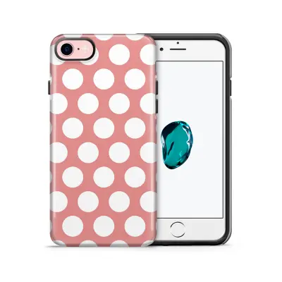 Tough mobilskal till Apple iPhone 7/8 - Polka - Persika