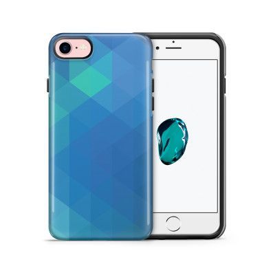 Tough mobilskal till Apple iPhone 7/8 - Polygon - Blå