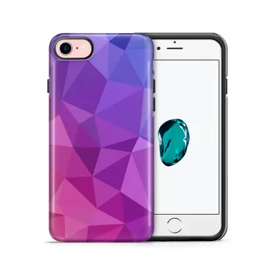 Tough mobilskal till Apple iPhone 7/8 - Polygon - Lila