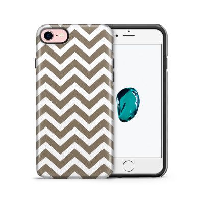 Tough mobilskal till Apple iPhone 7/8 - Ränder - Brun