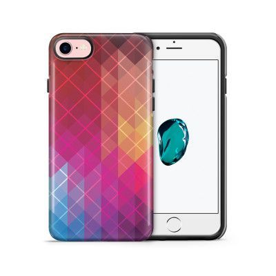 Tough mobilskal till Apple iPhone 7/8 - Röda kvadrater