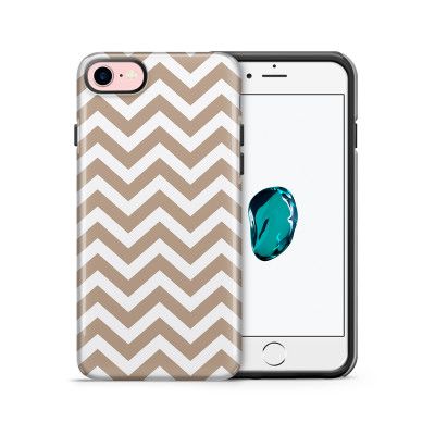 Tough mobilskal till Apple iPhone 7/8 - Retro ränder - Grå