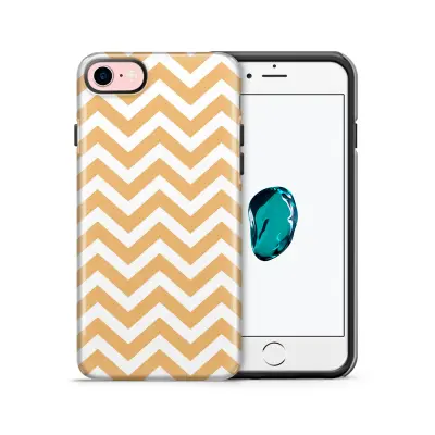 Tough mobilskal till Apple iPhone 7/8 - Retro ränder - Gul