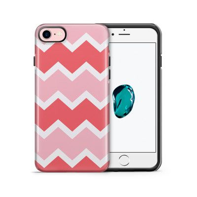 Tough mobilskal till Apple iPhone 7/8 - Retro ränder - Rosa