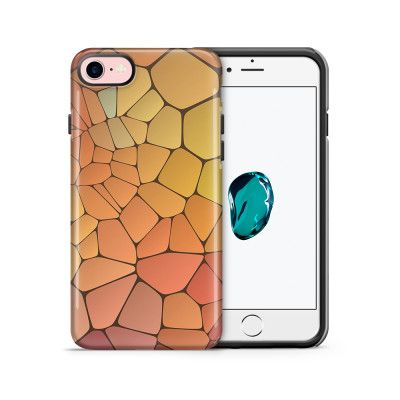 Tough mobilskal till Apple iPhone 7/8 - Skifferstenar - Gul