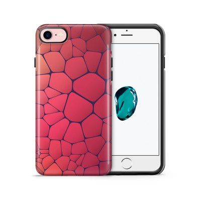 Tough mobilskal till Apple iPhone 7/8 - Skifferstenar - Röd