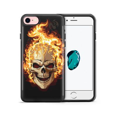 Tough mobilskal till Apple iPhone 7/8 - Skull on fire
