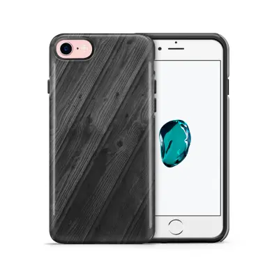 Tough mobilskal till Apple iPhone 7/8 - Svart trä